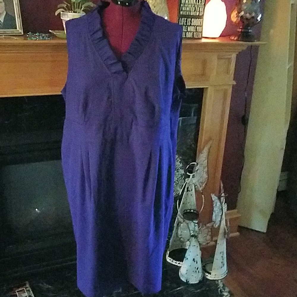 Dressbarn plus Purple size dress with ruffles